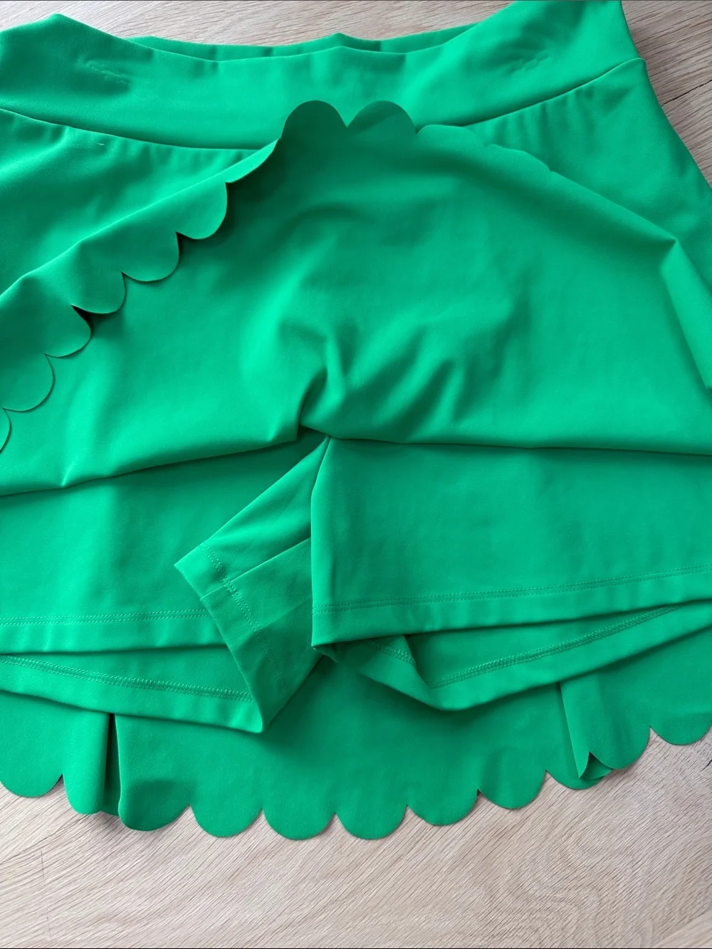 J.Crew Kelly Green Scalloped Hem Skort
